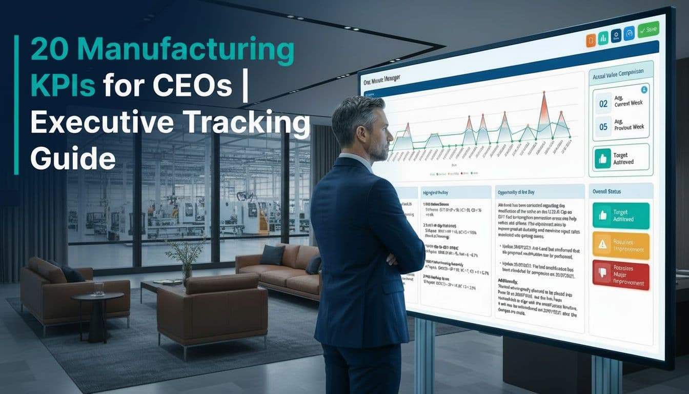 20 Manufacturing KPIs for CEOs: The Executive Guide to Tracking What Actually Matters