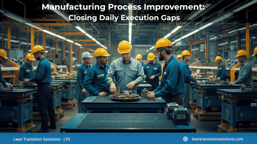 Manufacturing Process Improvement: How Daily Execution Gaps Undermine Performance – and How to Close Them Systematically