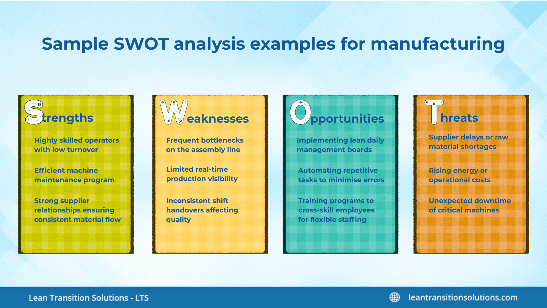 Swot Examples Manufacturing Pdf Manufacturing SWOT Analysis for Lean and Continuous Improvement
